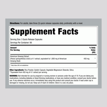 Load image into Gallery viewer, Piping Rock - American Ginseng ( Panax QuinQuefolius) 1200mg- 110 Quick Release capsules