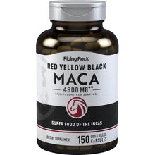 Load image into Gallery viewer, Piping Rock -Maca- (Red, Yellow, Black )-4800mg per serve) - 150 Caps