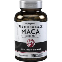 Load image into Gallery viewer, Piping Rock -Maca- (Red, Yellow, Black )-4800mg per serve) - 150 Caps