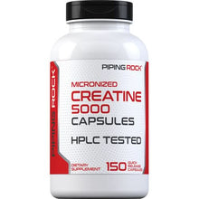 Load image into Gallery viewer, Piping Rock - Creatine Monohydrate (micronised)- 5000mg - 150 caps ( 30 serves)