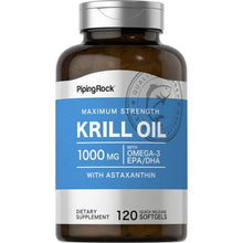 Load image into Gallery viewer, Piping Rock - Krill Oil with Astaxathin - Omega 3 Complex 1000mg - 120 Quick Release Softgels (Copy)