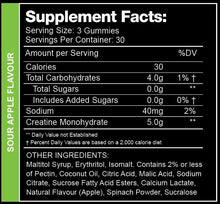 Load image into Gallery viewer, Swoleys Creatine Monohydrate Gummies - 90 Gummies, 30 serves. Green Apple, Watermelon or Peach flavour