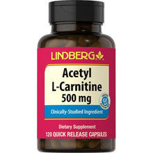 Load image into Gallery viewer, Acetyl-L-Carnitine - Lindberg - 500mg - 120 caps