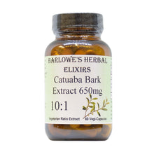 Load image into Gallery viewer, Barlowe's Catuaba Extract- 10:1 extract 650mg - 60Caps