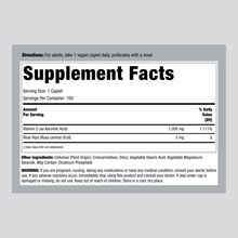 Load image into Gallery viewer, Piping Rock VITAMIN C 1000mg (with Wild RoseHips) - 100 Caps