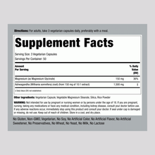 Load image into Gallery viewer, MAGNESIUM GLYCINATE & ASHWAGANDA (150mg /1500mg) - 150 caps