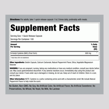Load image into Gallery viewer, Piping Rock - NAC - N-Acetyl Cysteine 600mg - 100 Quick Release Capsules