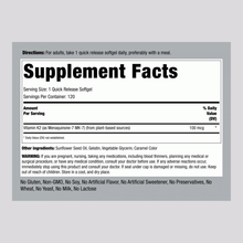 Load image into Gallery viewer, Piping Rock - Ultra K-2 with MK-7, 100 mcg, 120 Quick Release Softgels