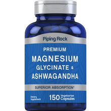 Load image into Gallery viewer, MAGNESIUM GLYCINATE & ASHWAGANDA (150mg /1500mg) - 150 caps