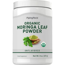 Load image into Gallery viewer, Piping Rock - Moringa Leaf Powder (Organic), 1000mg per serve, 8 oz (227 g) Bottle