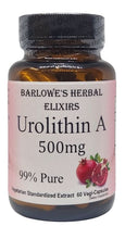 Load image into Gallery viewer, Barlowes - Urolithin A- 500mg Veg Caps - 60 Caps