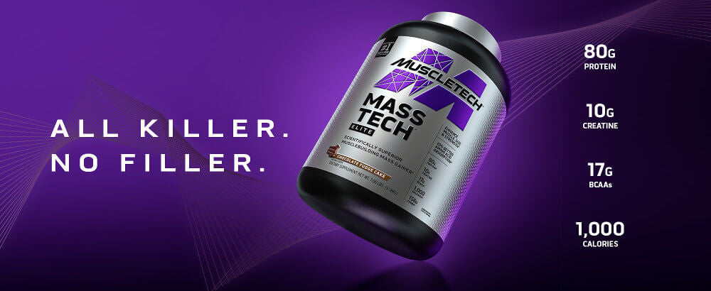 MUSCLETECH - MassTech Elite - Mass Gainer-80g Protein per serve ...