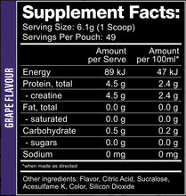 Load image into Gallery viewer, Pack Nutrition -Flavoured Creatine Monohydrayte - 300g - Raspberry, Grape, Lemon Lime
