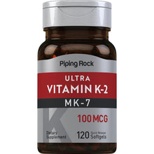 Load image into Gallery viewer, Piping Rock - Ultra K-2 with MK-7, 100 mcg, 120 Quick Release Softgels
