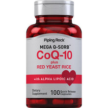 Load image into Gallery viewer, CoQ10 with Alpha Lipoic Acid &amp; Mega Q-Sorb - Heart Health 100 qucik release capsules

