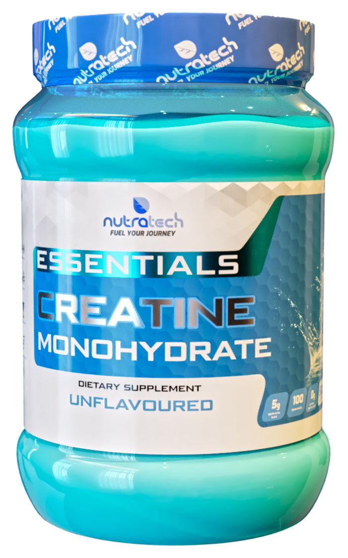 Nutratech Creatine Monohydrate - Unflavoured - 500g / 100 serves