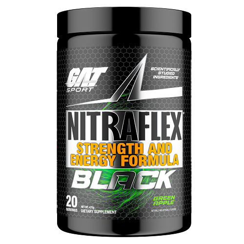GAT Sports Nitraflex Black - Intense High Stim pre-workout and testosterone booster