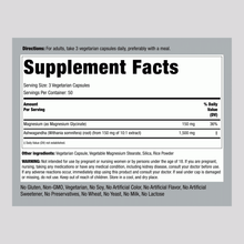 Load image into Gallery viewer, MAGNESIUM GLYCINATE &amp; ASHWAGANDA  (150mg /1500mg) - 150 caps
