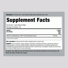 Load image into Gallery viewer, Piping Rock - Ultra K-2 with MK-7, 100 mcg, 120 Quick Release Softgels
