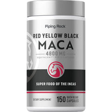 Load image into Gallery viewer, Piping Rock -Maca- (Red, Yellow, Black )-4800mg per serve) - 150 Caps
