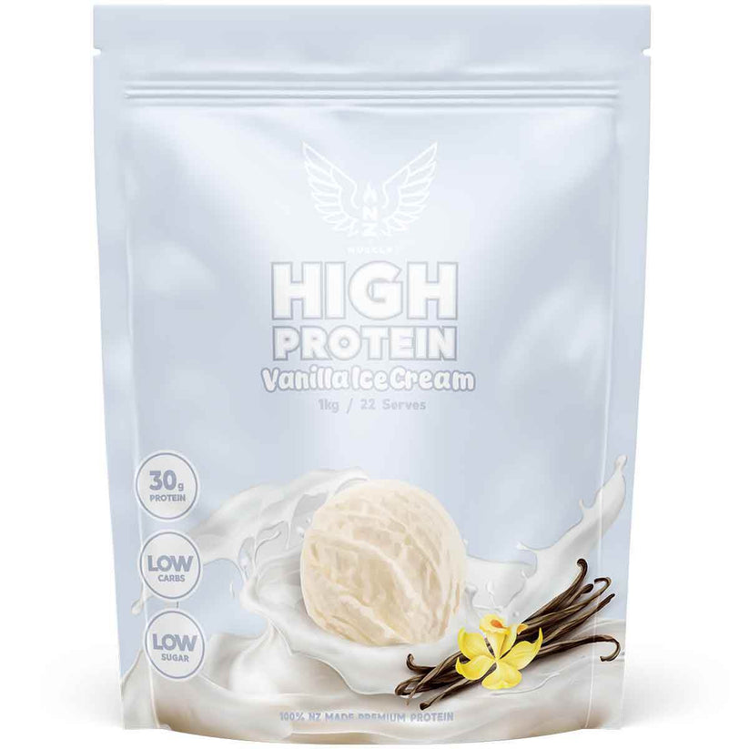 NZ Muscle High Protein Whey Powder - 1kg Various Flavours