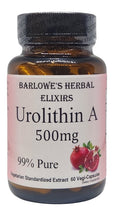 Load image into Gallery viewer, Barlowes - Urolithin A- 500mg Veg Caps - 60 Caps
